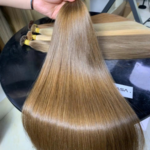 ผมต่อเคราตินผมมนุษย์แท้แบบเวียดนามปลายแบนสีน้ำตาลขนาด60ซม. - Product Image 1
