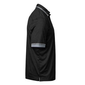 Travail personnalisé pour polos motif solide brodé en jersey de coton et polyester avec logo personnalisé - Product Image 2