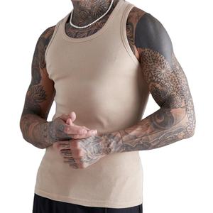 Camiseta sin mangas lavada con ácido al por mayor a granel de primera calidad, camisetas sin mangas personalizadas lavadas de algodón pesado con pliegues laterales - Product Image 1