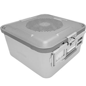 Plateau de stérilisation médicale réutilisable de haute qualité avec couvercle ventilé, alimentation manuelle, boîtier en aluminium durable pour instruments - Product Image 4