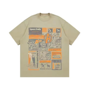 Unicotech เสื้อยืดแขนสั้นหนาแบบถักลายโลโก้ออกแบบได้ตามต้องการเสื้อยืดคู่ผ้าฝ้าย100% ชายและหญิง - Product Image 1