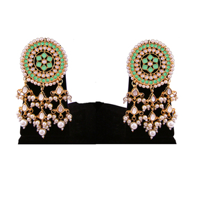 Pendientes de Araña con Cuentas Doradas, Base de Metal Resistente, Diseñados para Bodas y Fiestas, Joyería para Mujer - Product Image 2