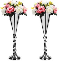 Vase de décoration de mariage personnalisé, Vase de fleurs décoratif de Table en métal