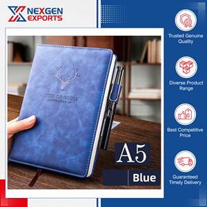 Nexgen Exports, Proveedor de Renombre, Cuadernos de Cuero PU de Primera Calidad, Estilo Vintage, Encuadernados con Costuras, Juegos de Regalo de Diarios - Product Image 3