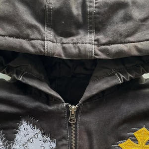 เสื้อฮู้ดผู้ชายผ้าฝ้าย100% 400GSM น้ำหนักผสมพิมพ์ลายปักกันหด - Product Image 3