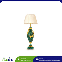 Lampes LED modernes en malachite, blanc chaud, étanches, faites à la main, décoration intérieure avec corps en bronze et style pierre