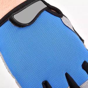 Guantes de nailon de medio dedo para hombre y mujer, unisex, con palma de gamuza y relleno de gel de sílice para ciclismo, entrenamiento y ciclismo - Product Image 5