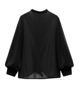 Camisa negra de mujer lujosa de tallas personalizadas de calidad superior con estampado personalizado para uso profesional disponible a precio barato - Product Image 1