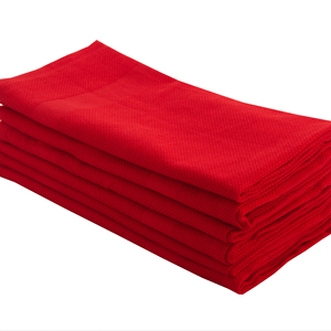 Serviette unie tissée jaune recyclée de haute qualité réutilisable pour l'utilisation d'avion de dîner de cuisine de mariage-pour les restaurants et les hôtels - Product Image 1