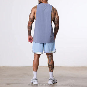 Pantalones cortos de baloncesto informales para correr de 5 pulgadas para hombre del fabricante, logotipo de camuflaje personalizado, malla pesada, bolsillo para gimnasio, transpirable de talla grande - Product Image 4