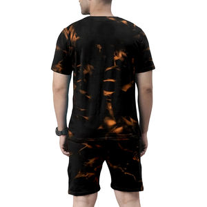 Nueva moda de alta calidad de verano conjunto doble Color sólido nueva llegada verano dos piezas camisetas y pantalones cortos conjunto para hombres - Product Image 2