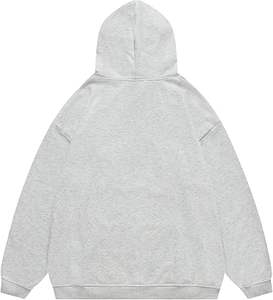 Unisex personalizado para hombre de peso pesado pulóver Sudadera con capucha Vintage Denim estrella apliques bordado 100% algodón ropa de calle de gran tamaño al por mayor - Product Image 1