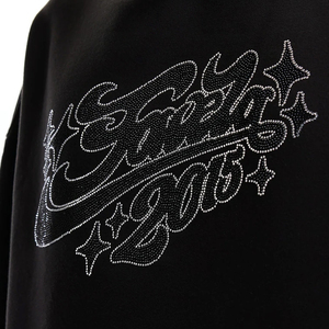 ชุดเสื้อมีฮู้ดติดซิปแบบเต็มแผ่นปะเย็บปักลายติดพลอยเทียมทำให้แดดซีดจางสไตล์วินเทจออกแบบโลโก้ได้ตามต้องการ - Product Image 5