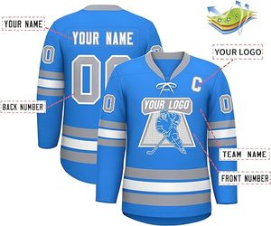 Uniforme d'entraînement de hockey sur glace cousu sur mesure brodé en gros maillot de hockey vierge maillot surdimensionné uni sur mesure - Product Image 6