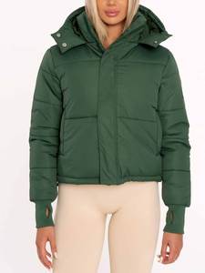 Nouvelle conception OEM Veste matelassée légère à manches longues imperméable pour femmes Haute qualité Personnalisée Fermeture éclair intégrale Pliable à capuche - Product Image 4