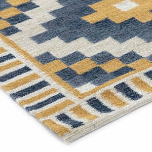 Alfombra Oushak azul marino 9x12, alfombra turca grande de gran tamaño con patrón abstracto, alfombra turca otomana con estampado abstracto Beige - Product Image 4