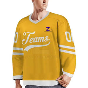 เสื้อเจอร์ซี่ฮ็อกกี้น้ำแข็งของผู้ชายเสื้อกีฬาผ้าแห้งเร็วเป็นมิตรกับสิ่งแวดล้อมผ้าโพลีเอสเตอร์100% ขนาดใหญ่พิเศษสำหรับใส่เล่นกีฬา - Product Image 2