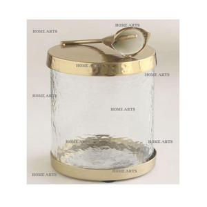 Bestest Quality Glass <b>Sweet</b> <b>Box</b> With Metal Lid Round Shape Table Top Snacks <b>Sweets</b> <b>Box</b> At Affordable Price - Product Image 3