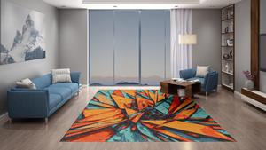 Ensemble de tapis persans modernes en laine, noués à la main, motif abstrait, écologiques, résistants au feu, épaisseur 12 mm, antidérapants - Product Image 6