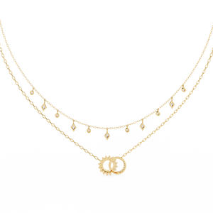 Beautiful Women's 18K Gold <b>Necklace</b> with Lab Grown Diamonds - Product Image 2