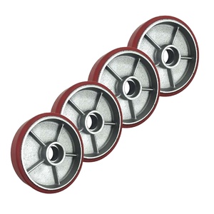 Pallet Cầm Tay Sức Chứa 3500 Lbs Trên Mỗi Bánh Xe Polyurethane Màu Đỏ Trên Bánh Xe Gang Bán Thép Màu Bạc Chỉ Có Ổ Lăn - Product Image 3