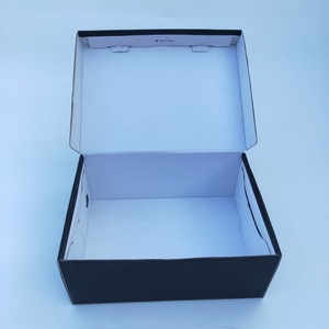 Bán buôn cao cấp tất cả các tông sóng Màu Đen Gấp Giày vận chuyển Hộp đồng bằng mà không có logo tất cả các màu đen mà không có logo - Product Image 2