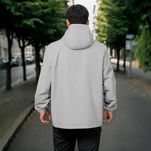 เสื้อแจ็คเก็ตกันน้ำแบบมีฮู้ด สปริงน้ำหนักเบา ซิปครึ่งตัว ด้านหน้า ลายพรางเคลือบสีตามสั่ง สำหรับทุกเพศ เหมาะสำหรับกิจกรรมกลางแจ้งและสวมใส่ลำลอง - Product Image 4