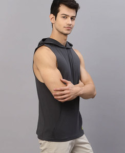 Nouvelle mode débardeurs hommes sans manches Fitness dos gilet OEM Service respirant coton gilet de refroidissement - Product Image 2