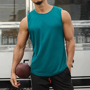 Débardeur sans manches à séchage rapide pour hommes pour le sport respirant tricoté style décontracté coupe ample pour la course à pied entraînement basket-ball OEM - Product Image 3