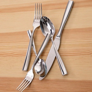 Vintage Designer Stainless Steel Flatware Set with Loop Handle <b>Travel</b> Gold Silver Spoon Set Reusable Restaurant <b>Cutlery</b> Weddings - Product Image 3