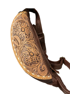 Stylish <b>Yellow</b> Saddle Blanket Leather Crossbody <b>Clutch</b> with Striped Pattern Hand-Tooled Craftsmanship Bohemian Style for Women - Product Image 3