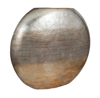 Dernier vase à fleurs en laiton doré de forme ovale pour la maison, le salon et la table de chevet pour le mariage et Pâques-Hot Selling