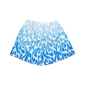 Vente en gros 100% short en maille de basket-ball de plage en polyester personnalisé short d'entraînement de fitness solide pour hommes ceinture à cordon de serrage élastique - Product Image 1