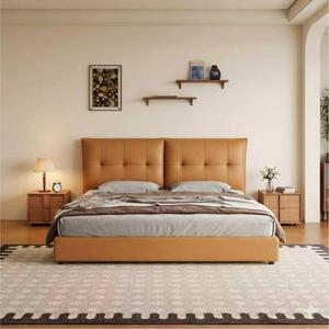 Cadre de lit rembourré adapté aux animaux domestiques, lit flottant moderne italien minimaliste avec rangement, cadre de lit Queen Size silencieux - Product Image 5