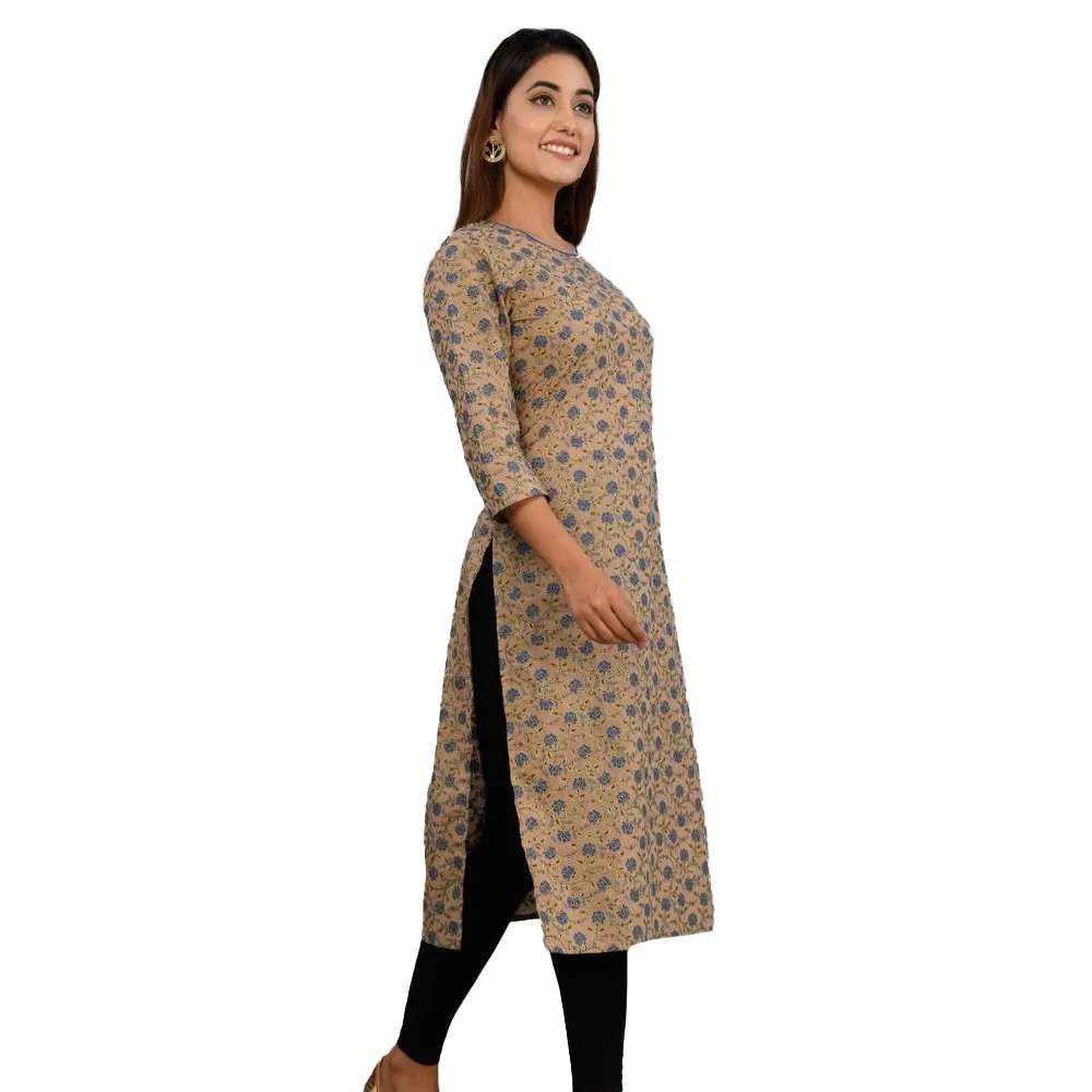 Musim dingin kurti desain kurtis desain pakaian wanita wanita India wanita Kurti Georgette Rayon bordir dijahit Formal