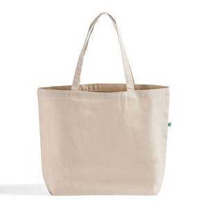 <b>Medium</b> Eco-Friendly Recycled Canvas Tote <b>Bags</b> Reusable Cotton Tote <b>Bags</b> Letter for Daily Use Advertising Food Storage-RC260 - Product Image 2