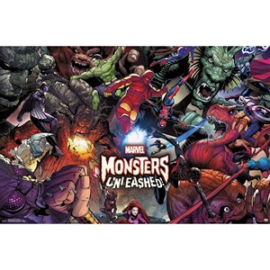 Marvel Modern Style <b>Poster</b> Monsters Unleashed Design Made of Durable Paper for Wall Usage - Product Image 1