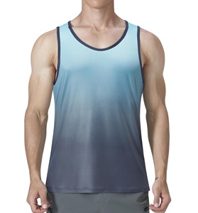 Logo Sublimación Impreso Active Wear Work Out Poliéster Nylon Spandex Hombre Gimnasio Sin mangas Hombres Jersey Ejercicio Camo Tank Tops - Product Image 6