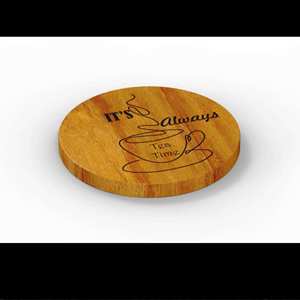 SMILY Hot Selling <b>Wooden</b> Marble Resin Customized Coaster Set With Natural & Customized Color Made in India - Product Image 4