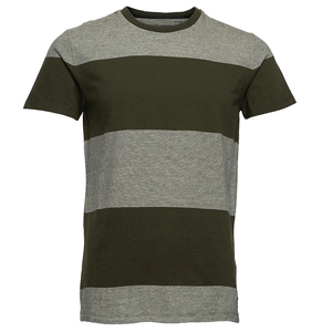 เสื้อยืดผ้าฝ้ายนุ่มแขนสั้นสำหรับผู้ชายทรงหลวมหลวมหลวมสีพื้นเสื้อยืดลายขวางสไตล์สตรีทแวร์ - Product Image 6