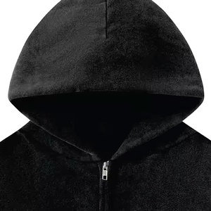 Pull à capuche pour hommes 100% coton à manches longues doublé polaire Logo personnalisé coupe confortable Style Streetwear OEM ODM - Product Image 3