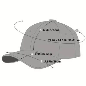 Casquette de baseball en velours 100% coton pour homme, pour l'automne/hiver, réglable, unisexe, style tendance - Product Image 6