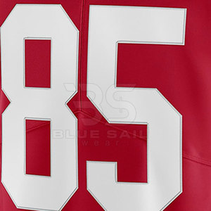 Promotion Maillot de football américain Vêtements de sport en polyester respirant avec manches courtes Caractéristique grande taille - Product Image 6