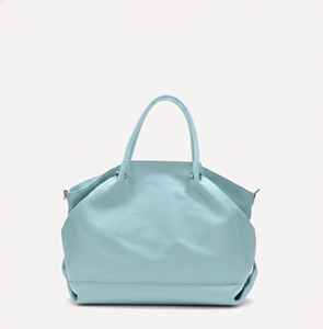 Sac à main vintage en cuir turquoise pour femme, sac à bandoulière souple et décontracté, sac à main convertible, sac à bandoulière, sac fourre-tout bleu menthe, cuir véritable, tendance - Product Image 4