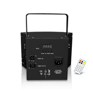 Effet lumineux DMX avec laser RG, Derby <span class=keywords><strong>LED</strong></span> rotatif, <span class=keywords><strong>stroboscope</strong></span> et télécommande IR - Product Image 2