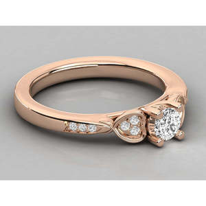 Anillo de Oro de 14K con Diamante Ovalado Cultivado en Laboratorio, Joyería Geométrica Hecha a Mano para Mujer, para Compromiso o Promesa, Certificado IGI - Product Image 1