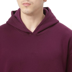 100% coton en gros coton lourd surdimensionné hommes sweats à capuche Logo personnalisé Streetwear plaine conception sweats à capuche - Product Image 3