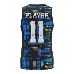 Camiseta de Baloncesto sin Mangas Personalizada de Alta Calidad, 100% Poliéster, Antibacteriana, con Estampado Luminoso de 240g, Superventas, Unisex - Product Image 5