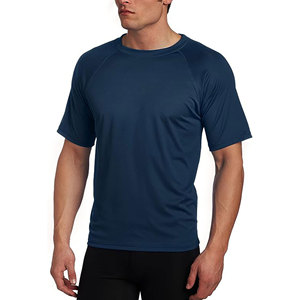 Regular Fit Men's <b>Polyester</b>/Cotton Knitted T-<b>Shirts</b> Classic O-neck Plain Design Front Logo Customization Quick Dry Breathable - Product Image 1