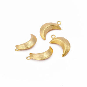 ต่างหูรูปดวงจันทร์แบบทำมือตัวเชื่อมต่อเสน่ห์ต่างหูชุบทองแบบเรียบง่ายทำชิ้นส่วนเครื่องประดับขายส่ง - Product Image 4
